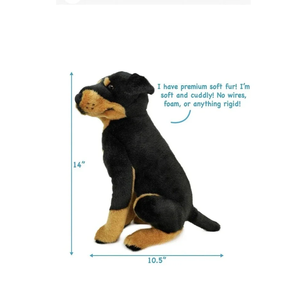 TigerHart Ronin The Rottweiler - 14 Inch Stuffed Animal Plush